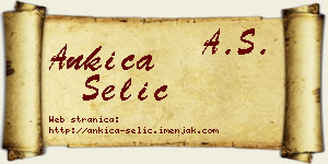 Ankica Selić vizit kartica